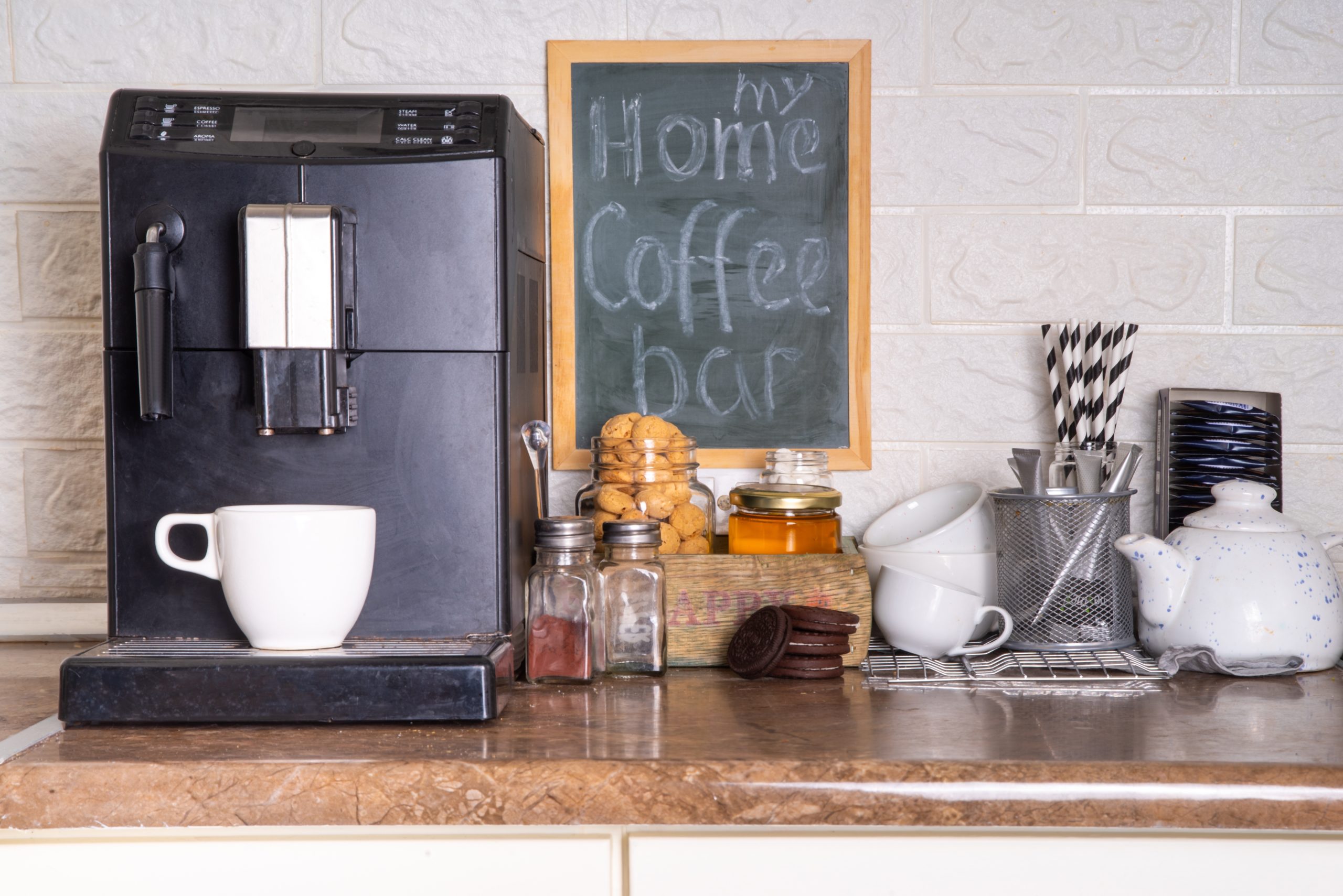 Home,Coffee,Station,,Hot,Drinks,Bar.,Kitchen,Coffee,Corner,With